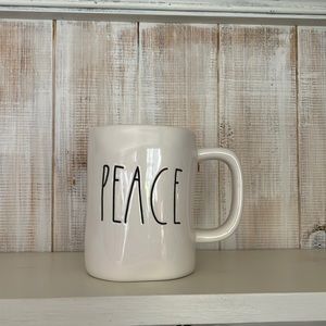 Rae‎ Dunn NWT stoneware mug cup new in farm style, lettering the word piece